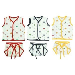 CUTE LANDINGS New Born Baby Soft Pure Cotton Sleeve Vest/Jhablas