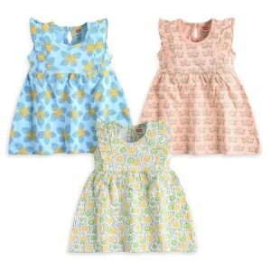 LuvLap Girl's Cotton H/S Frock