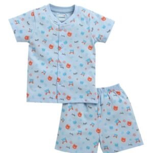 BUMZEE Baby Boys Cotton Half Sleeves Jabla & Short Set