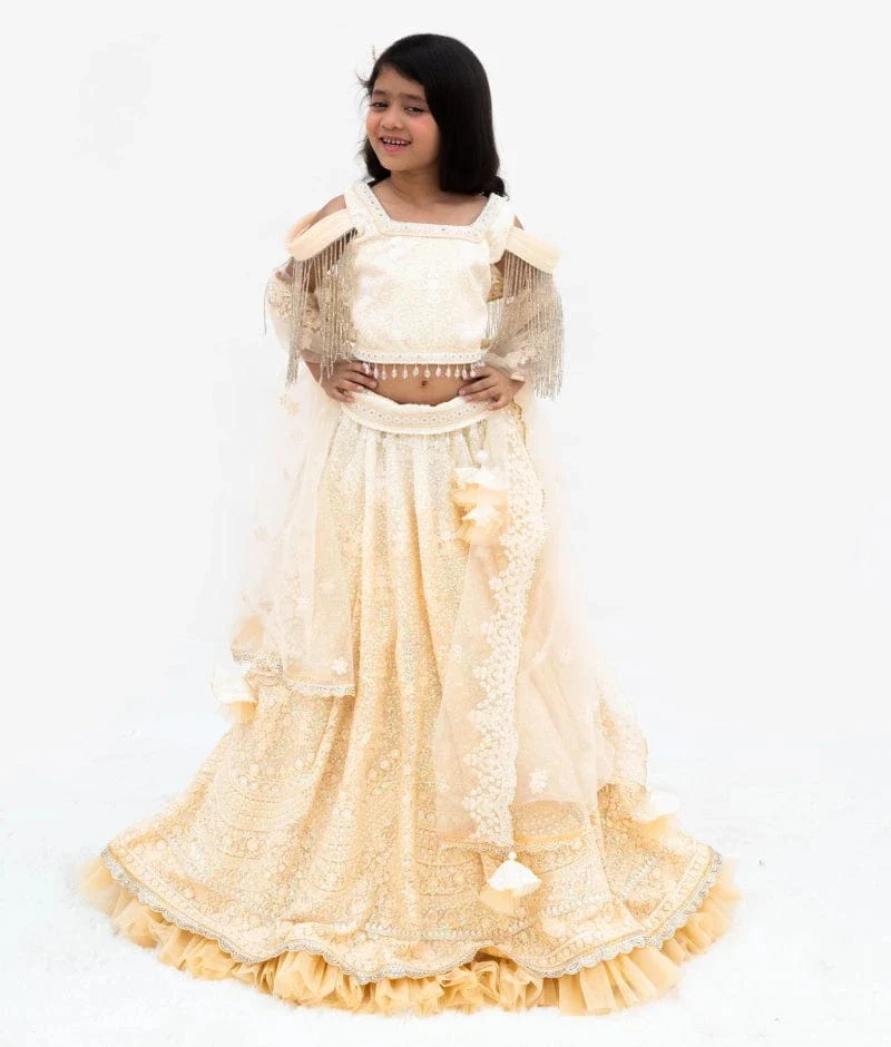 Beige Ombre Lehenga Set - Image 2