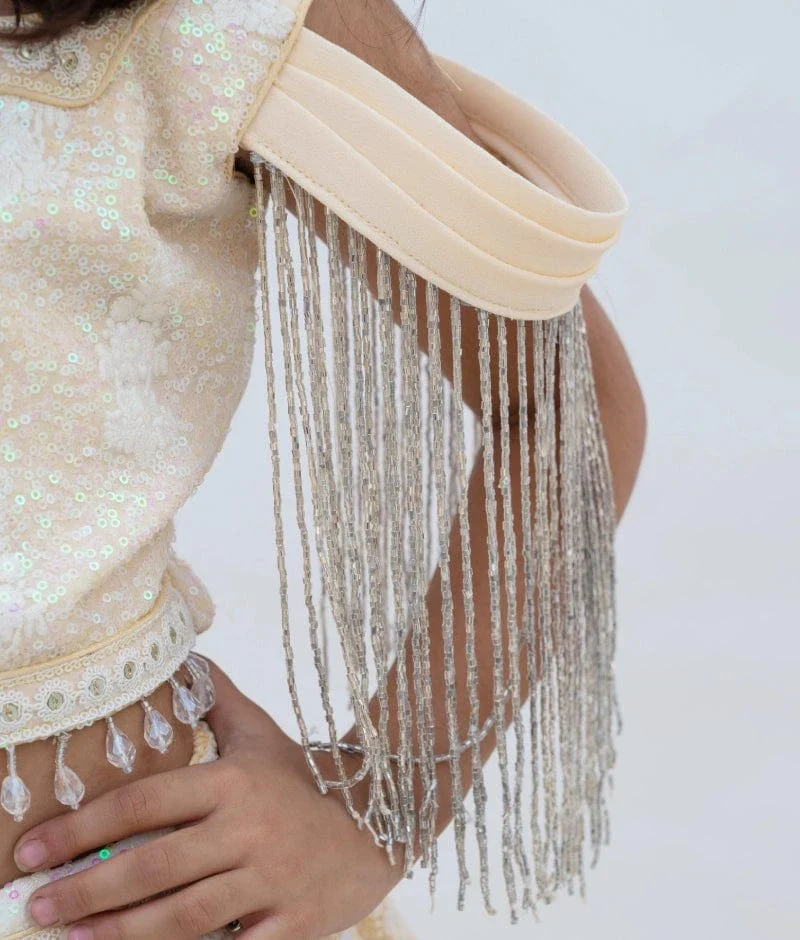 Beige Ombre Lehenga Set - Image 3