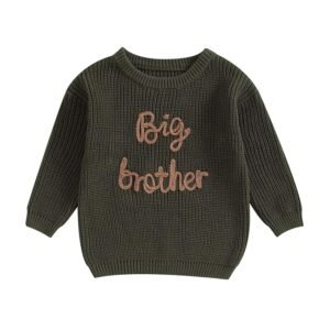 Big Brother Little Brother Matching Outfit Toddler Baby Boy Sweatshirt Letter Embroidery Shirt Winter Clothes