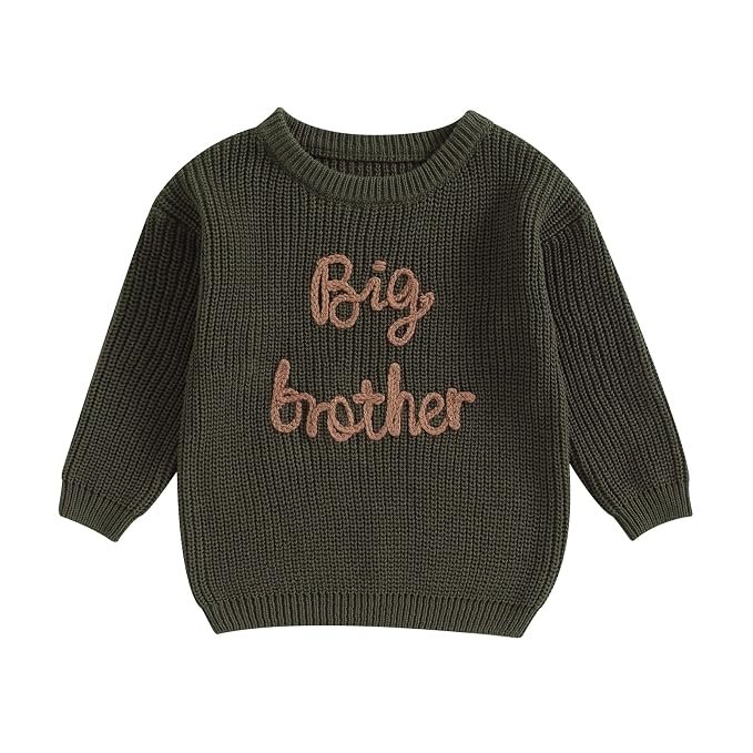Big Brother Little Brother Matching Outfit Toddler Baby Boy Sweatshirt Letter Embroidery Shirt Winter Clothes
